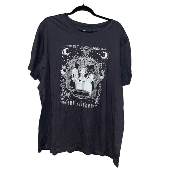 NWT Hocus Pocus graphic T-shirt size 3X Disney plus size Sanderson sisters gray - Picture 1 of 8